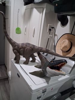 Mattel Jurassic world Legacy  Collection Brachiosaurus figure, large scale,  (28' tall, 34' long )....and  Mattel Jurassic world Rebirth Super Colossa