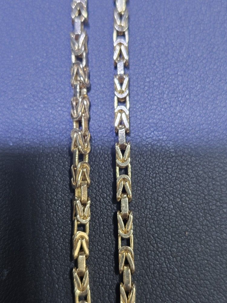*On Sale* 14kt YG Byzantine Chain. (C-3) 21" 3mm, Solid. ASK FOR RYAN. #(contact info removed)57