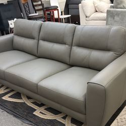 New Top Grain Genuine Leather Couch / Free Delivery 
