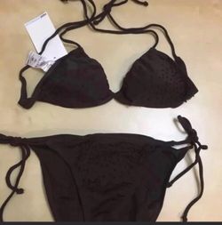 H&M dark brown bikini swimsuit