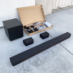 (NEW) $140 VIZIO V-Series 5.1 Home Theater Sound Bar Dolby Audio, Bluetooth, Wireless Subwoofer, Remote Control (V51x-J6) 