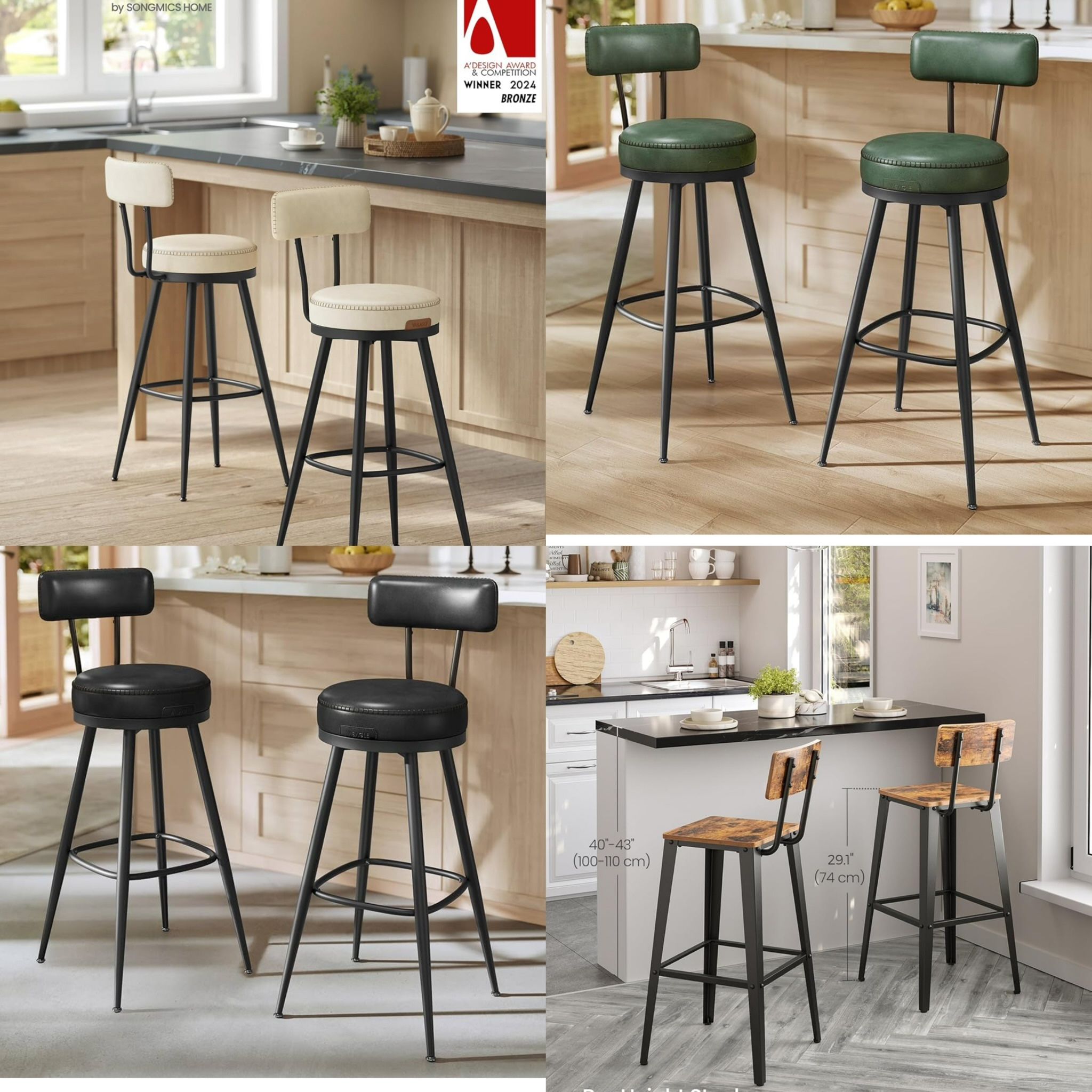 Set Of 4 Bar Stools
