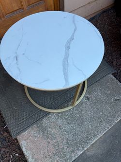 coffe table gold and white