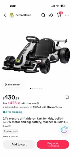 Kids electric drift car