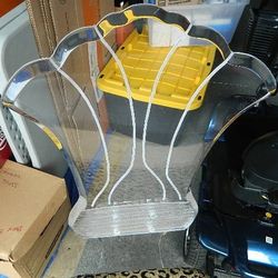 Vintage Acrylic Armless Desk Chair or Vanity.