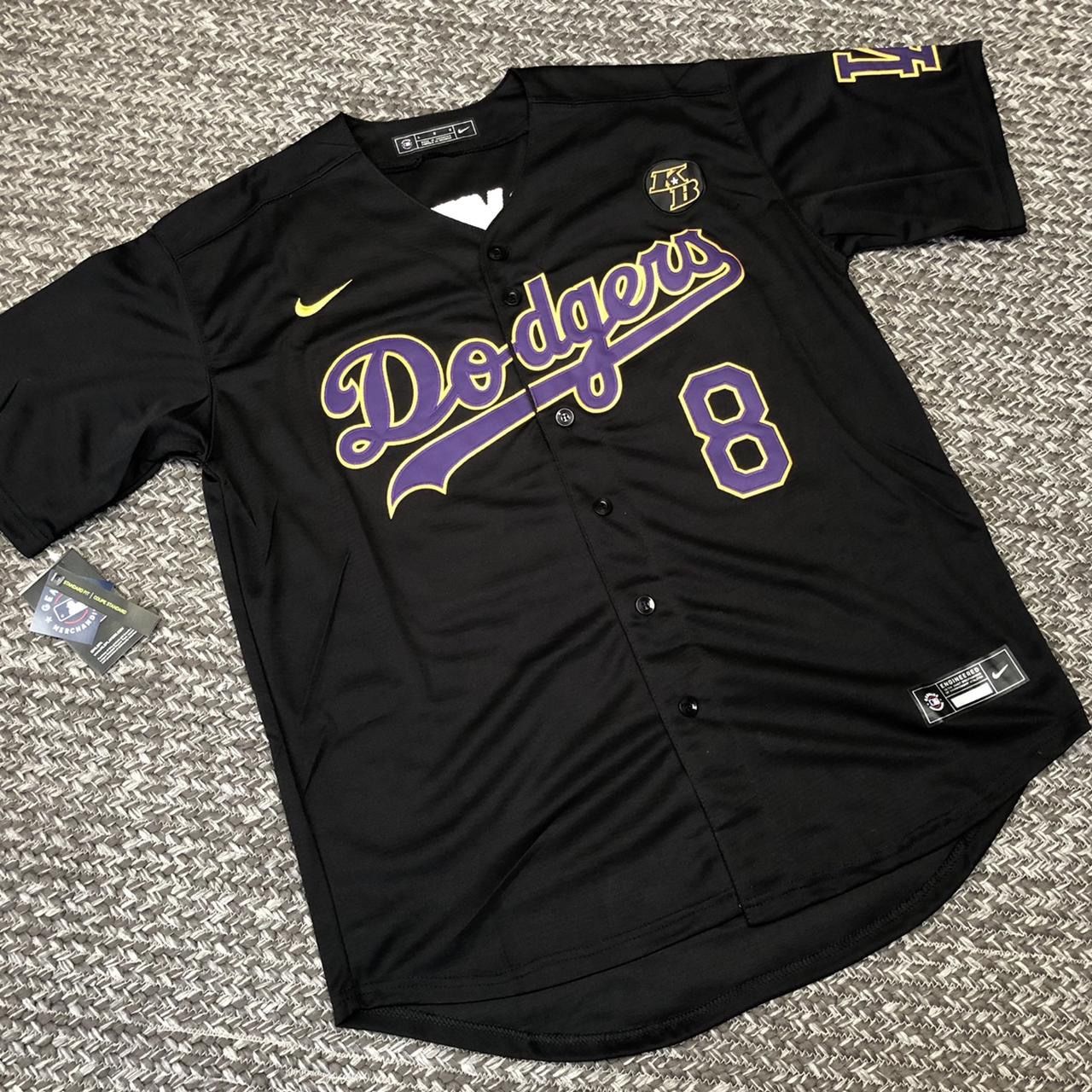 Kobe Bryant Dodger Lakers Black Jerseys 