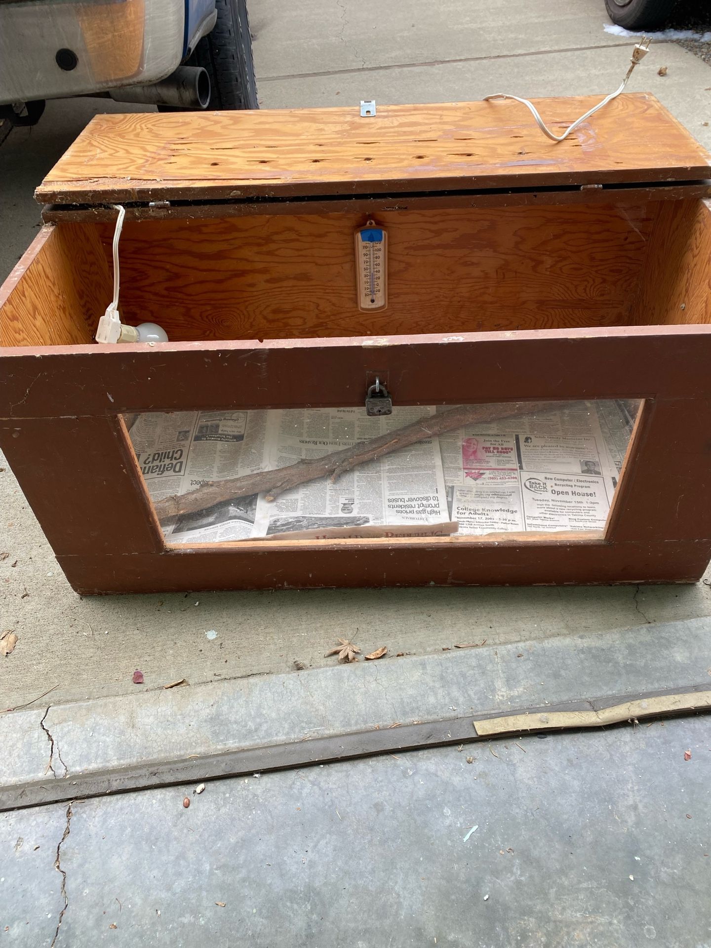Reptile Box With Light
