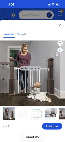 Regalo Extra Wide 2-in-1 Stairway & Hallway Baby Safety Gate with Mounting Kit, 24-40.5 in, Ages 6-24 Months