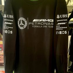 Mercedes Benz PETRONAS Formula 1 Team Design Longsleeve Shirt (XL Size Adult) For Men Or Women. Also Available In Medium, Large and 2XL Sizes.
