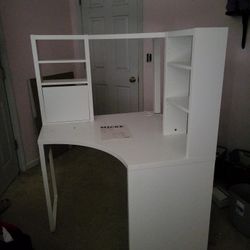 White Corner IKEA desk