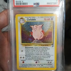 Clefable Holographic PSA 7 2nd Edition 