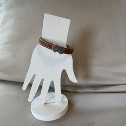 Leather/Leather-like Woven Bracelet