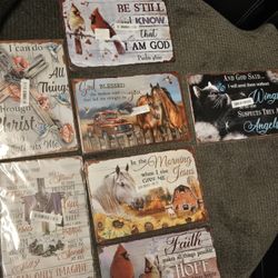 Bundle Of Metal Religious Wall Decor Signs See All Pics Selling Together 