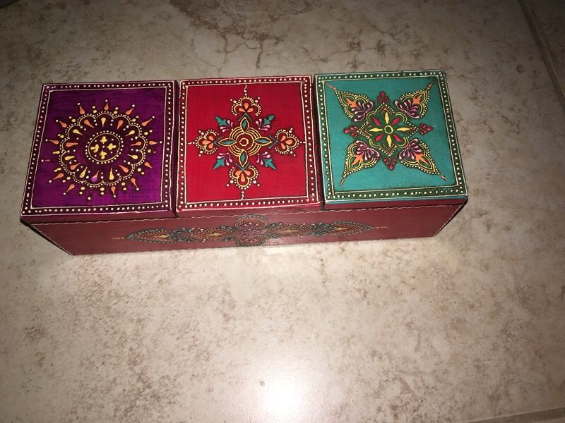 Vintage Jewelry box (hand painted)