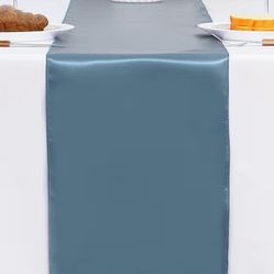20 Satin Dusty Blue Runner