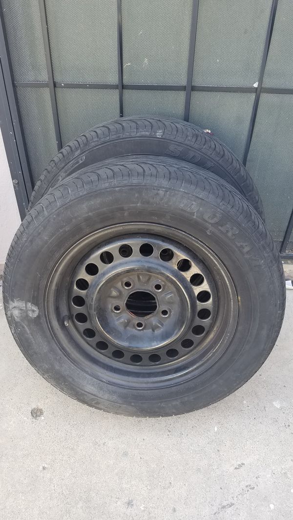 2 15" tires on steel rims. for Sale in San Diego, CA OfferUp