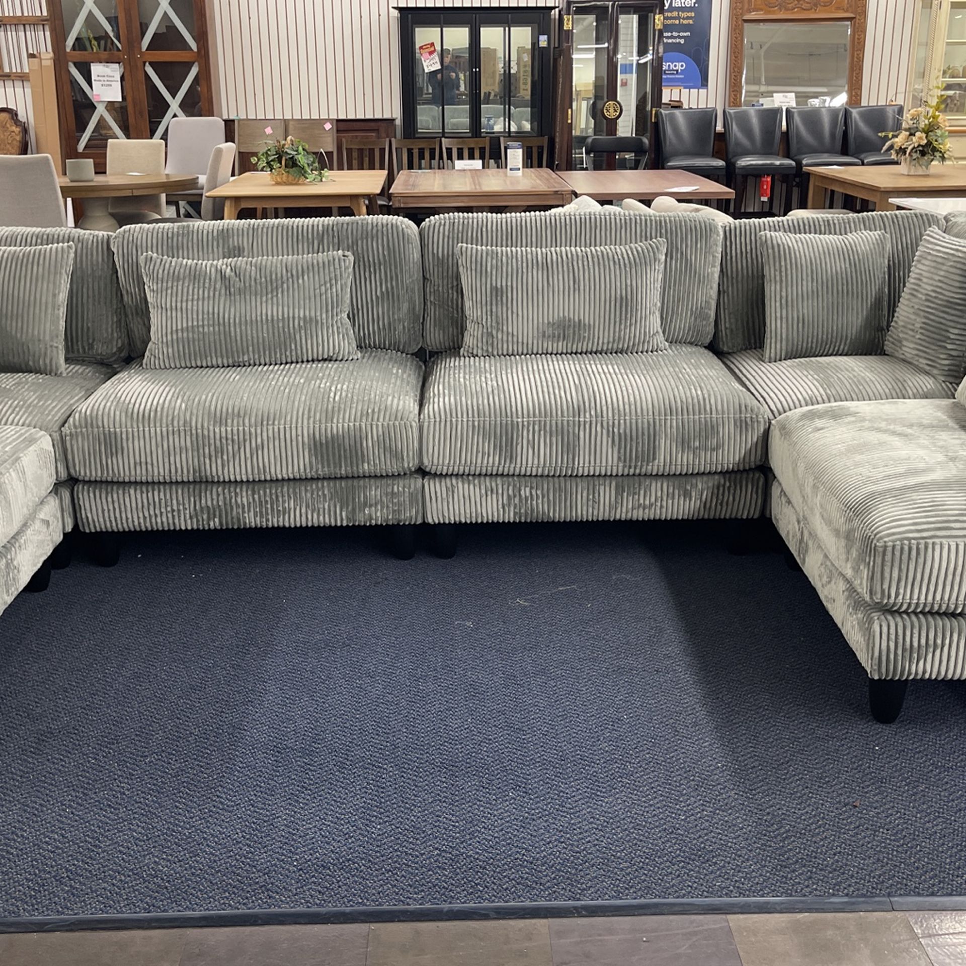 Corduroy 6 Pieces High End Sectional
