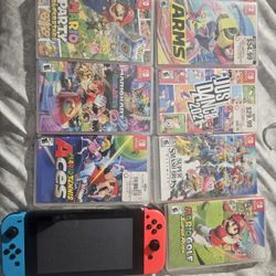 Nintendo Switch  With  Games And Dock