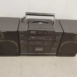 VINTAGE 1988 SONY CFD 454 CD CASSETTE RECORDER * JAPAN *