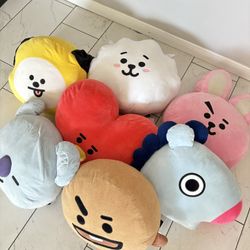 BT21 - Face Plushie/Cushion (FULL BUNDLE)