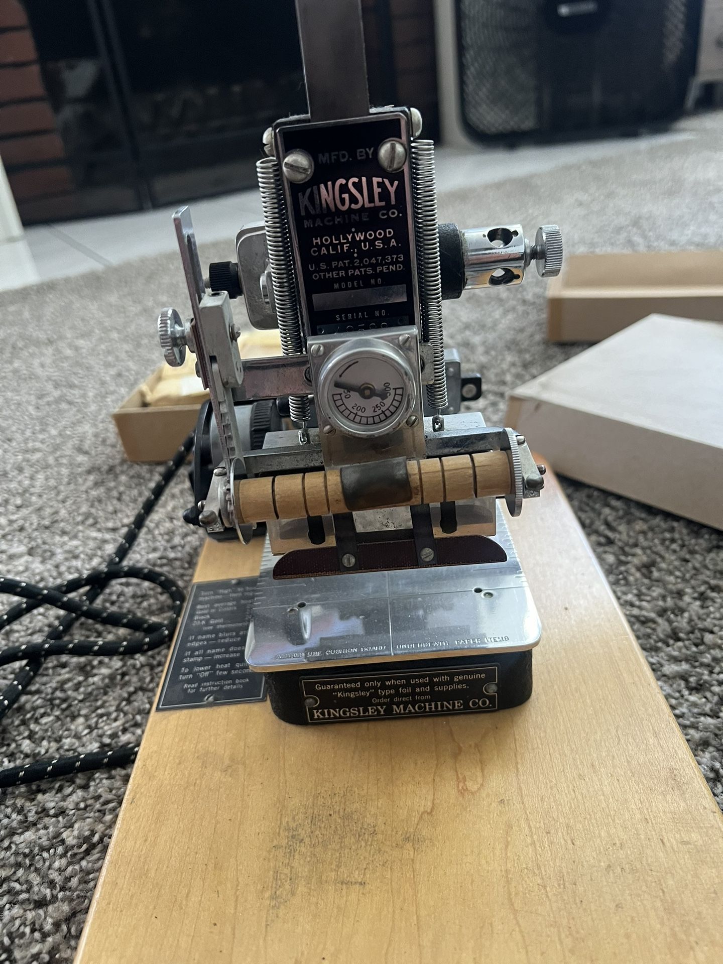 Kingsley Hot Foil Stamping Machine