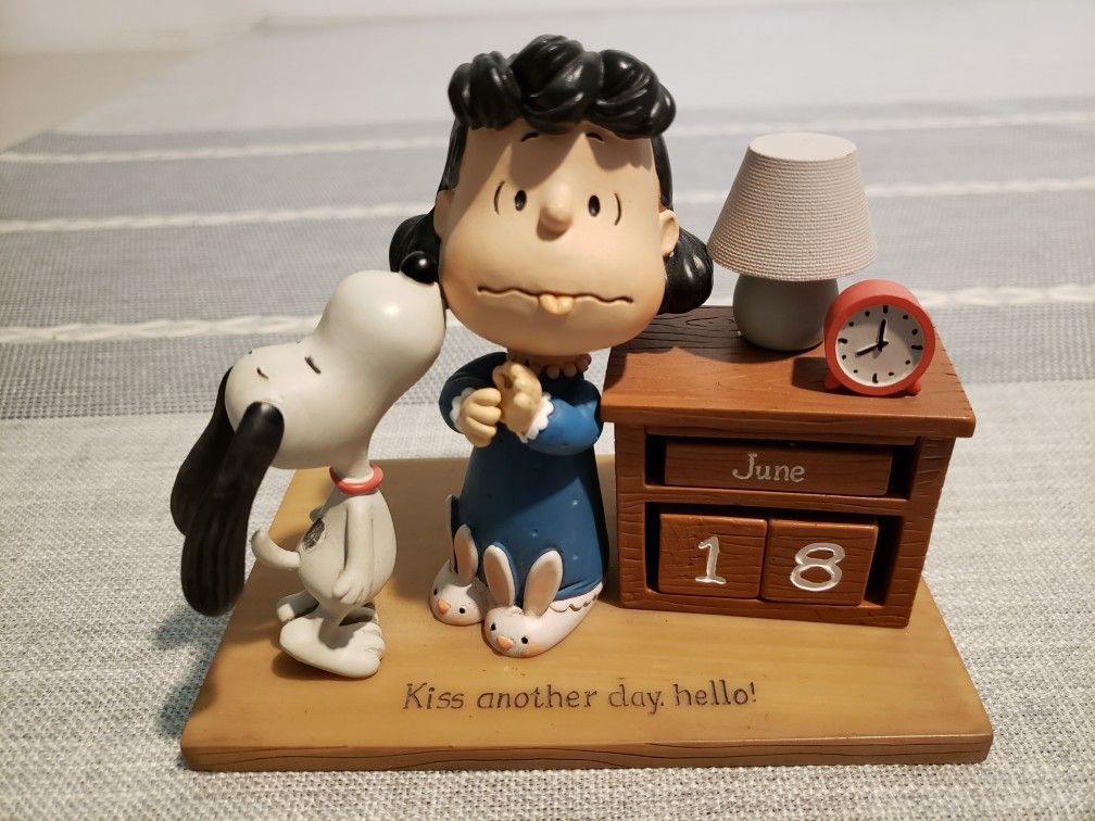 Peanuts Lucy & Snoopy Perpetual Calendar Display