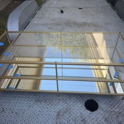 Table 3 shelves glass, mirror at the bottom 