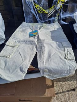 White Cargo Shorts