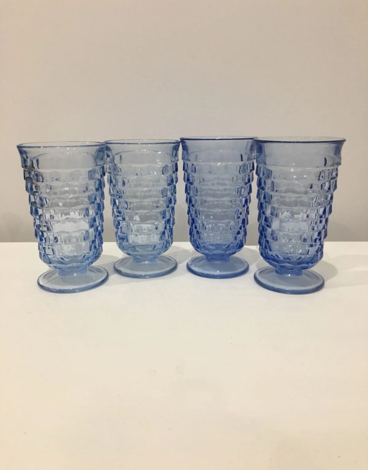 Vintage Indiana Colony Whitehall Glasses Set 4