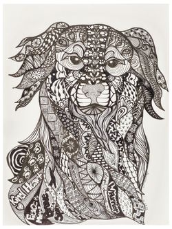 Golden Retriever Zentangle