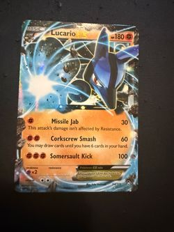 Lucario EX Holo Pokémon Card 54/111