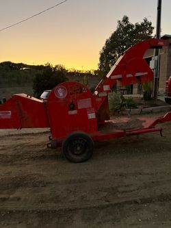 Red Towable Wood Chipper