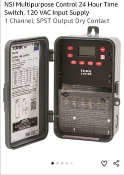 0169: New Multipurpose Control 24 Hour Time Switch, 120 VAC Input Supply
1 Channel; SPST Output Dry Contact