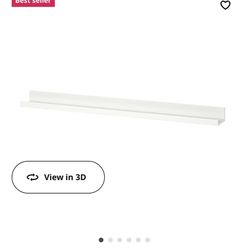 MOSSLANDA Picture ledge, white, 45 1/4 " x6 available