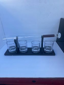 BASEBALL DECANTER AND GLASSES GIFT SET