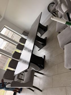 Dinning table with 12 chairs