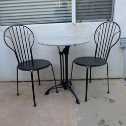 Bistro Patio Set Granite 2 Chairs 3 pieces
