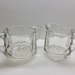 VINTAGE STARBURST CREAMER/SUGAR SET