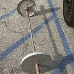 Weights Barbell And 2X 45LB Plates 