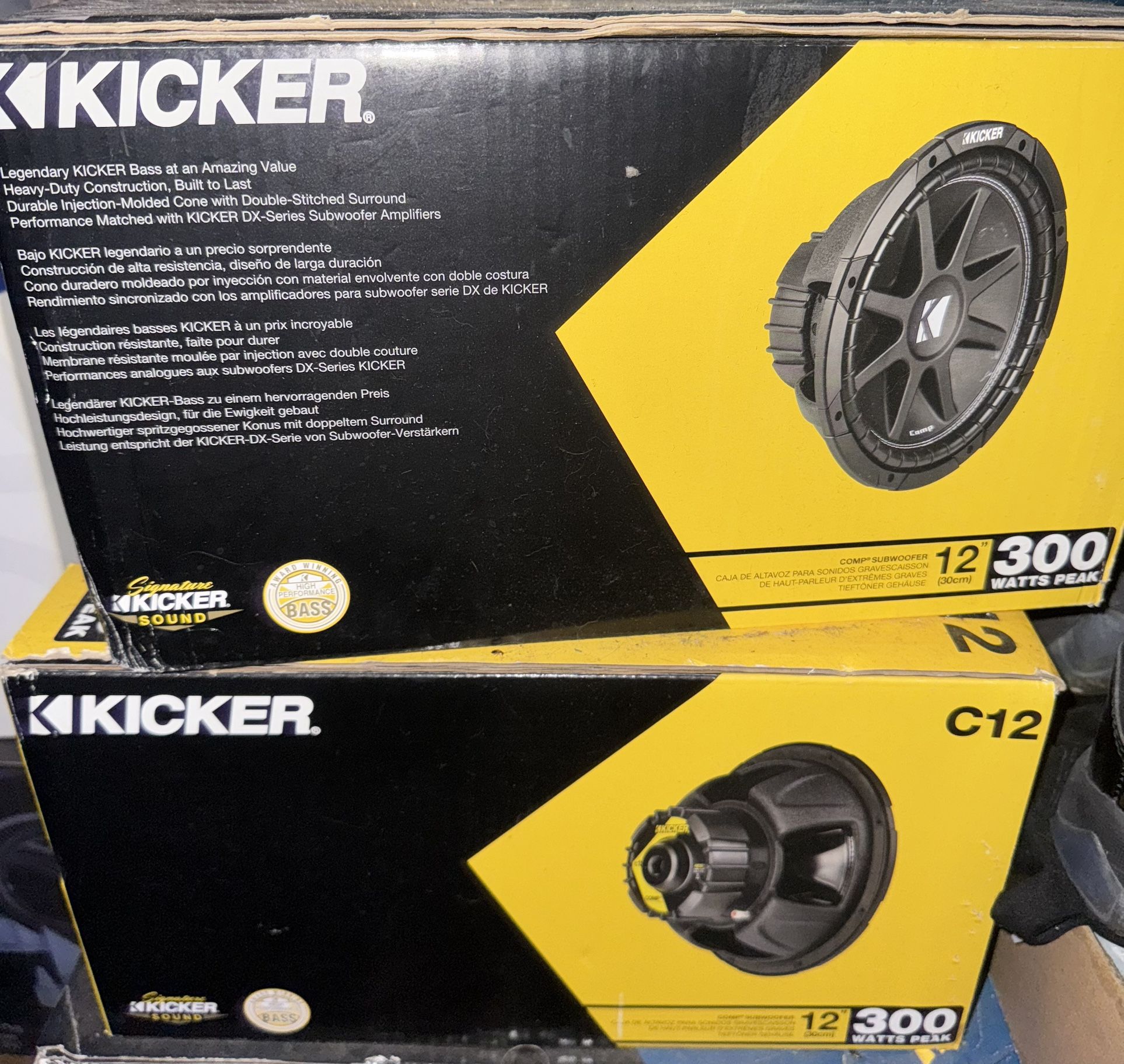 2 12” Kickers Brand New