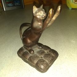Vintage Bronze SPI Cat Bookend