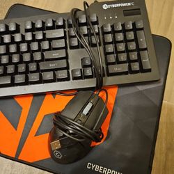 CyberpowerPC Full Mechanical Keyboard, Mouse, and Mousepad (USB)