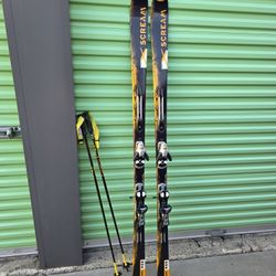 Salomon X-SCREAM 9 195 with oversize Binding & poles excellent condition 