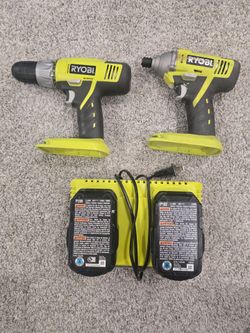 Used Ryobi Drill and Impact set with Charger