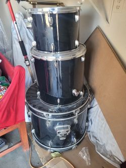 Gretsch Nighthawk Bass, Floor Tom, And Tom.
