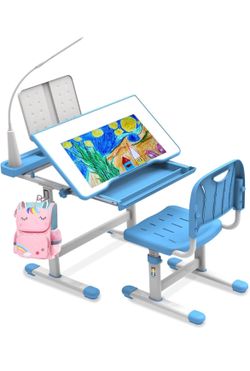 Kids art desk and chair set