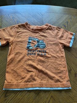 Orange Toddler Boys "HEAVYDUTY ZONE" Construction Graphic T-Shirt - Size Unknown