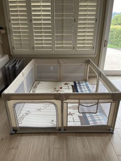 Playpen for Babies and Toddlers, Extra Large Baby Playpen with Mat
