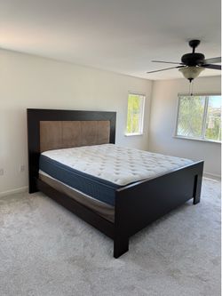 California Cal-King Bed, Mattress, & Mattress Box. LOOK