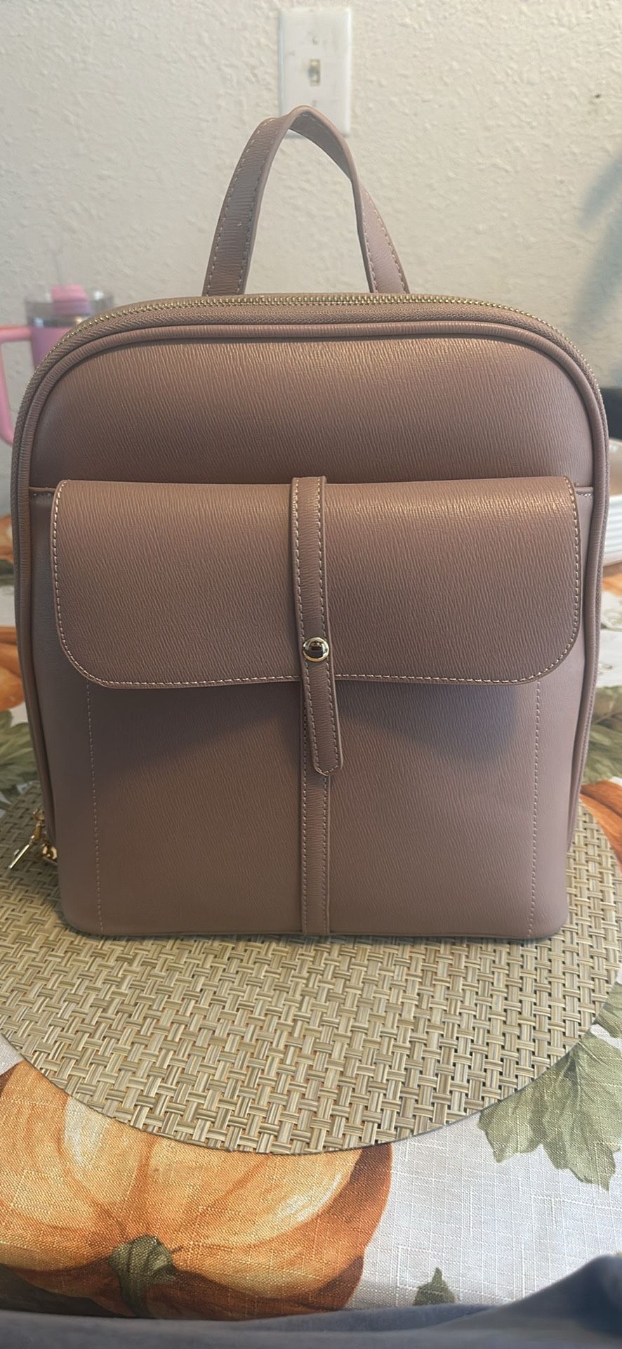 Bagpack Purse Blush Pink 